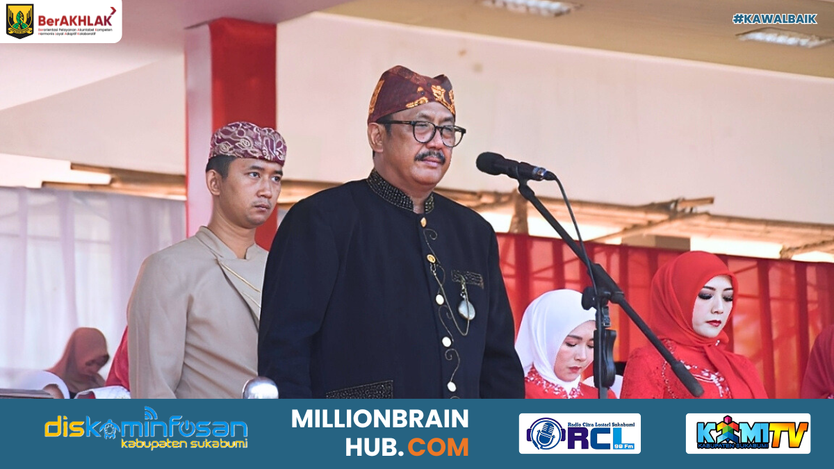 Bupati Sukabumi, Asep Japar memimpin langsung upacara kemerdekaan
