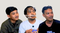 PMII Kota Sukabumi. Kang Ulum (Ketua, Kang Rudi (Bendum) dan Kang Zaki (Kastrad)