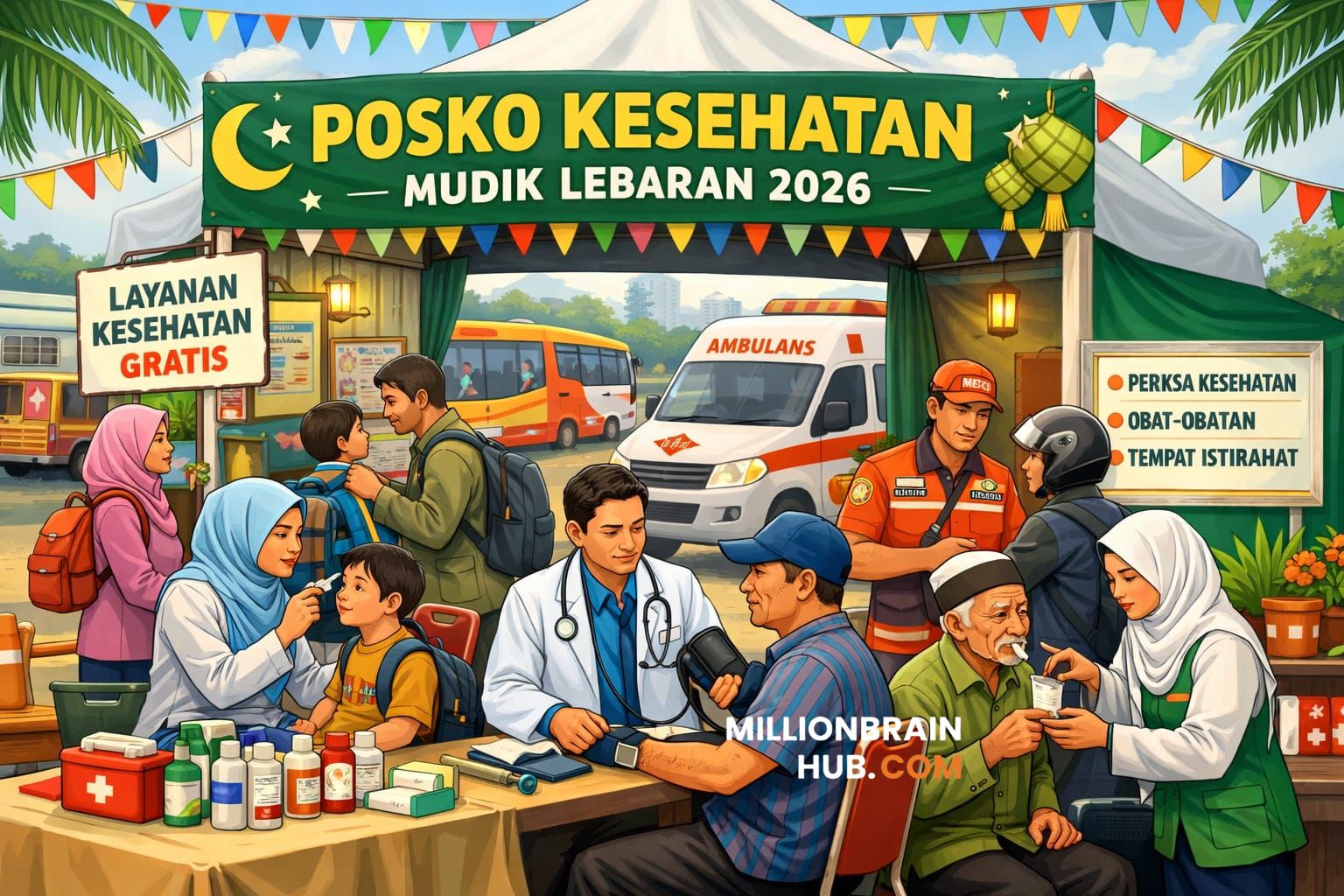 Ilustrasi Pos Kesehatan Mudik Lebaran tahun 2026