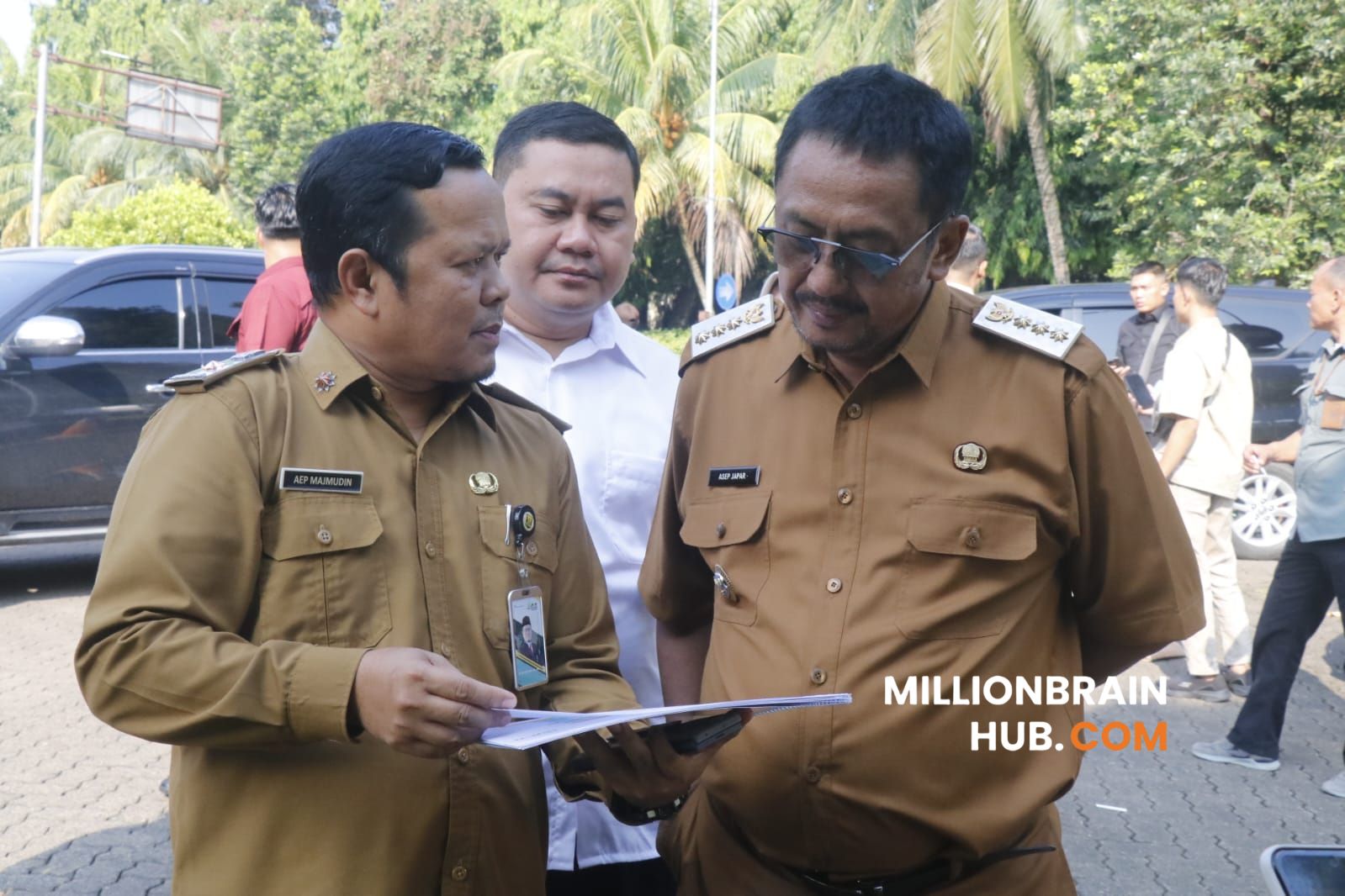 Bupati Sukabumi H Asep Japar didampingi Kepala Dinas Pertanian Aep Majmudin menghadiri Rakornas mitigasi kekeringan lahan pertanian, yang diselenggarakan Kementerian Pertanian Republik Indonesia, Jakarta, Senin (20/4/2026).