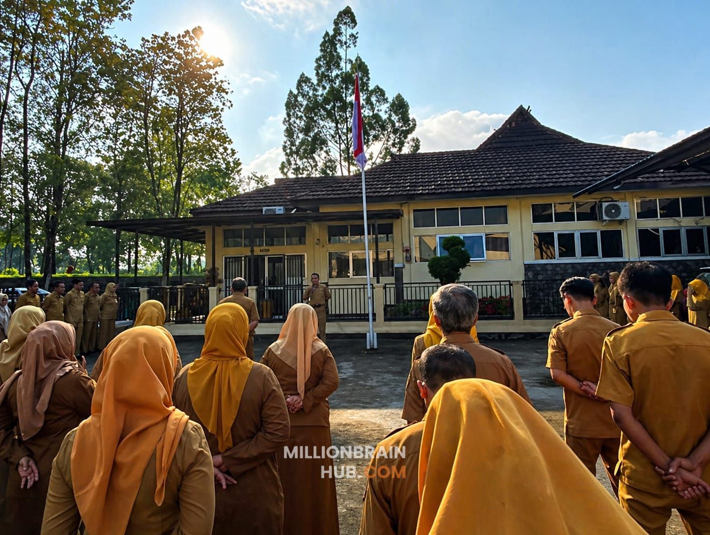 Apel pagi Aparatur Sipil Negara (ASN) di lingkungan Dinas Pendidikan Kabupaten Sukabumi. |Foto: ist