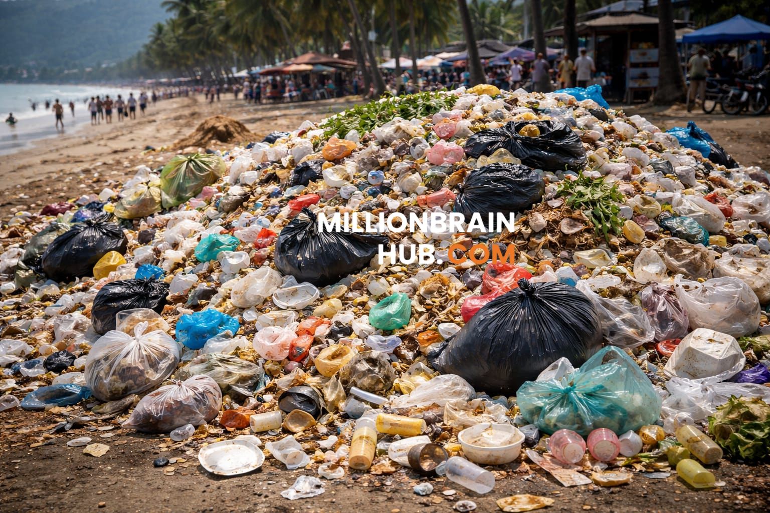 Ilustrasi tumpukan sampah