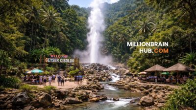 Ilustrasi kawasan wisata Geyser Cisolok