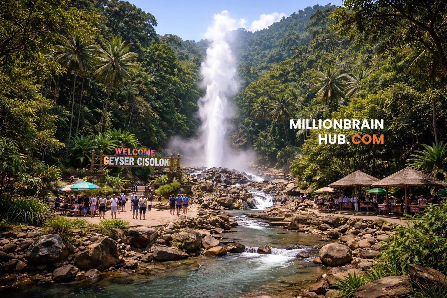 Ilustrasi kawasan wisata Geyser Cisolok