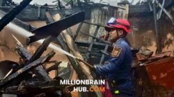 Rumah Warga di Sukaraja Sukabumi Ludes Terbakar, Damkar Berhasil Padamkan Api. |Foto: Yudha Brama Jaya
