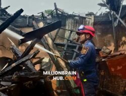 Rumah Warga di Sukaraja Sukabumi Ludes Terbakar, Damkar Berhasil Padamkan Api