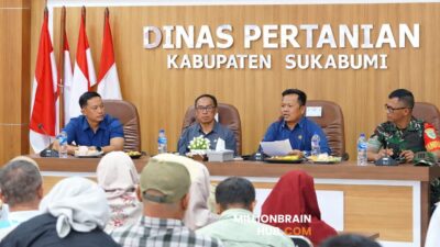 Suasana rapat koordinasi di kantor Dinas Pertanian Kabupaten Sukabumi. |Foto: ist