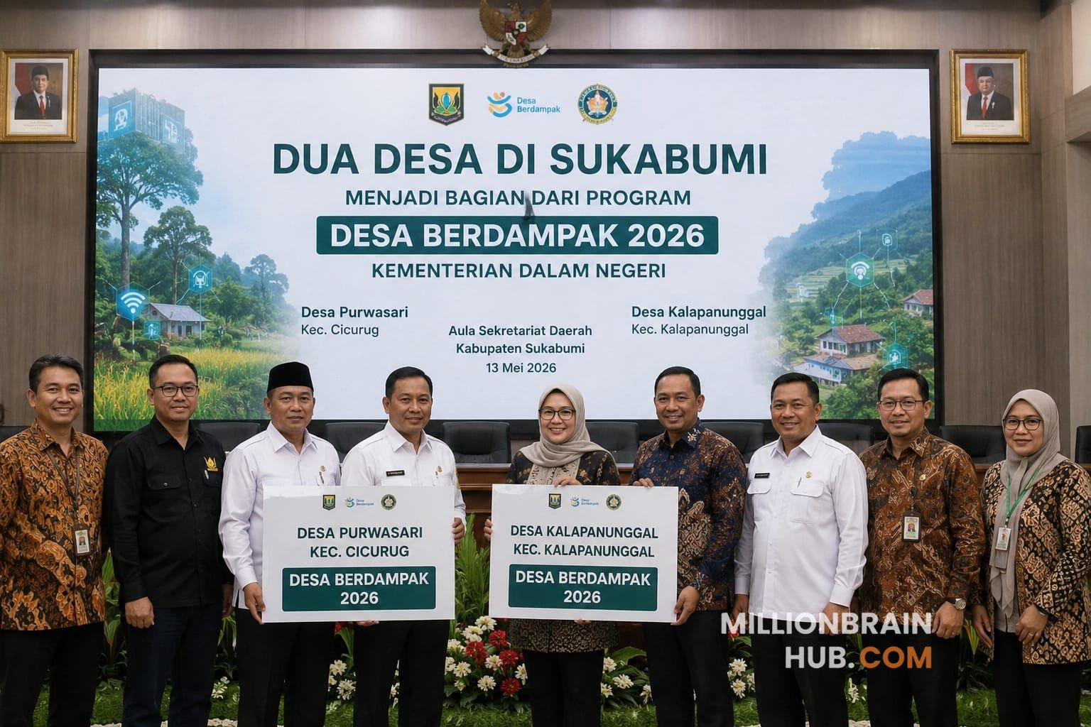 Desa Purwasari dan Desa Kalapanunggal terpilih menjadi bagian dari program “Desa Berdampak” 2026 yang digagas Kementerian Dalam Negeri (Kemendagri). |Foto: ist