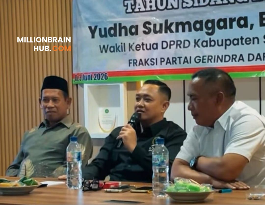 Anggota DPRD Kabupaten Sukabumi dari Fraksi Gerindra, Yudha Sukmagara, saat reses kedua di desa Muaradua, kecamatan Kadudampit. |Foto: ist