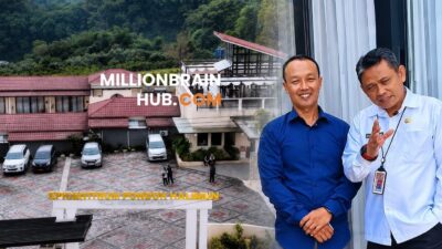 Kepala Dinas Pariwisata Kabupaten Sukabumi, Ali Iskandar, saat bersama pengurus Episentrum Resort, Destinasi Unik Bernuansa Yunani Pondok Halimun. |Foto: ist