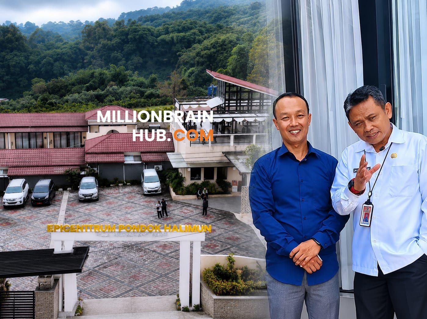 Kepala Dinas Pariwisata Kabupaten Sukabumi, Ali Iskandar, saat bersama pengurus Episentrum Resort, Destinasi Unik Bernuansa Yunani Pondok Halimun. |Foto: ist