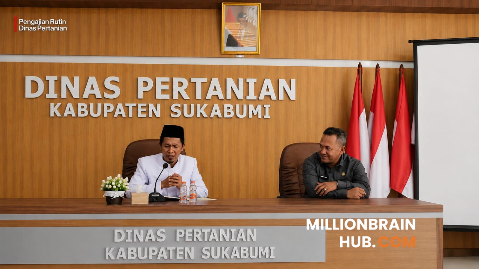 Dinas Pertanian Kabupaten Sukabumi kembali menggelar pengajian rutin yang berlangsung di Aula Dinas Pertanian Kabupaten Sukabumi, Senin (9/6/2026). |Foto: ist