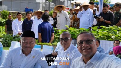 Sekretaris Dinas Pertanian Kabupaten Sukabumi, Denis Eriska, mendampingi Bupati Sukabumi Asep Japar dan Menteri Imigrasi dan Pemasyarakatan Republik Indonesia, Jenderal Pol (Purn) Agus Andrianto, dalam kegiatan Bhakti Sosial, Peninjauan Tempat Ibadah, serta Optimalisasi Sarana Asimilasi dan Edukasi Berkah Mandiri di Lapas Kelas IIA Warungkiara, Kabupaten Sukabumi, Rabu (10/6/2026). |Foto: ist