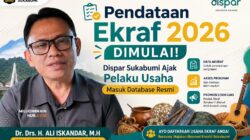 Pendataan Ekraf 2026 Dimulai, Dispar Sukabumi Ajak Pelaku Usaha Masuk Database Resmi