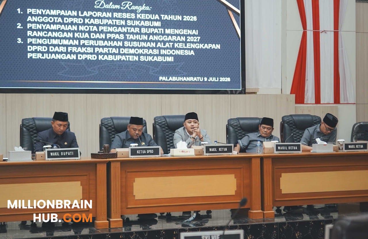 Rapat Paripurna ke-9 Tahun Sidang 2026 di Gedung DPRD Kabupaten Sukabumi, Kamis (9/7/2026). |Foto: dok