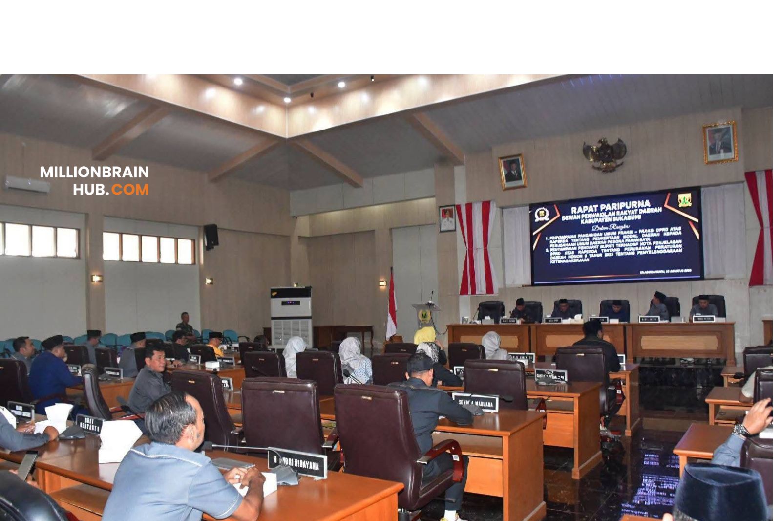 Suasana rapat Paripurna DPRD Kabupaten Sukabumi, Senin (10/8/2026). |Foto: Ade