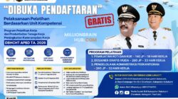 Pelatihan Kerja Gratis 2026 Dibuka, Disnakertrans Sukabumi Siapkan Tiga Pilihan Kejuruan