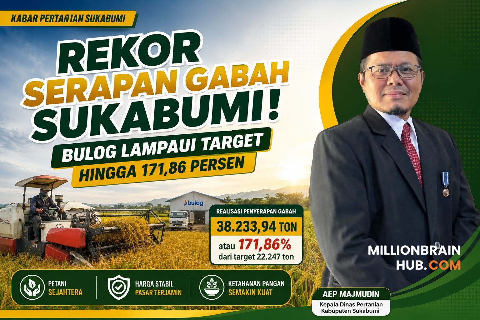 Kepala Dinas Pertanian Kabupaten Sukabumi Aep Majmudin.