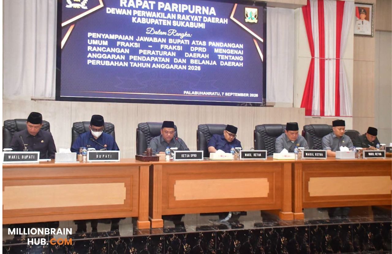Suasana rapat paripurna DPRD Kabupaten Sukabumi, Senin (7/9/2026). |Foto: Ade