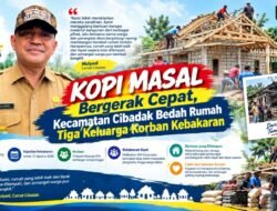 KOPI MASAL Bergerak Cepat, Kecamatan Cibadak Bedah Rumah Tiga Keluarga Korban Kebakaran
