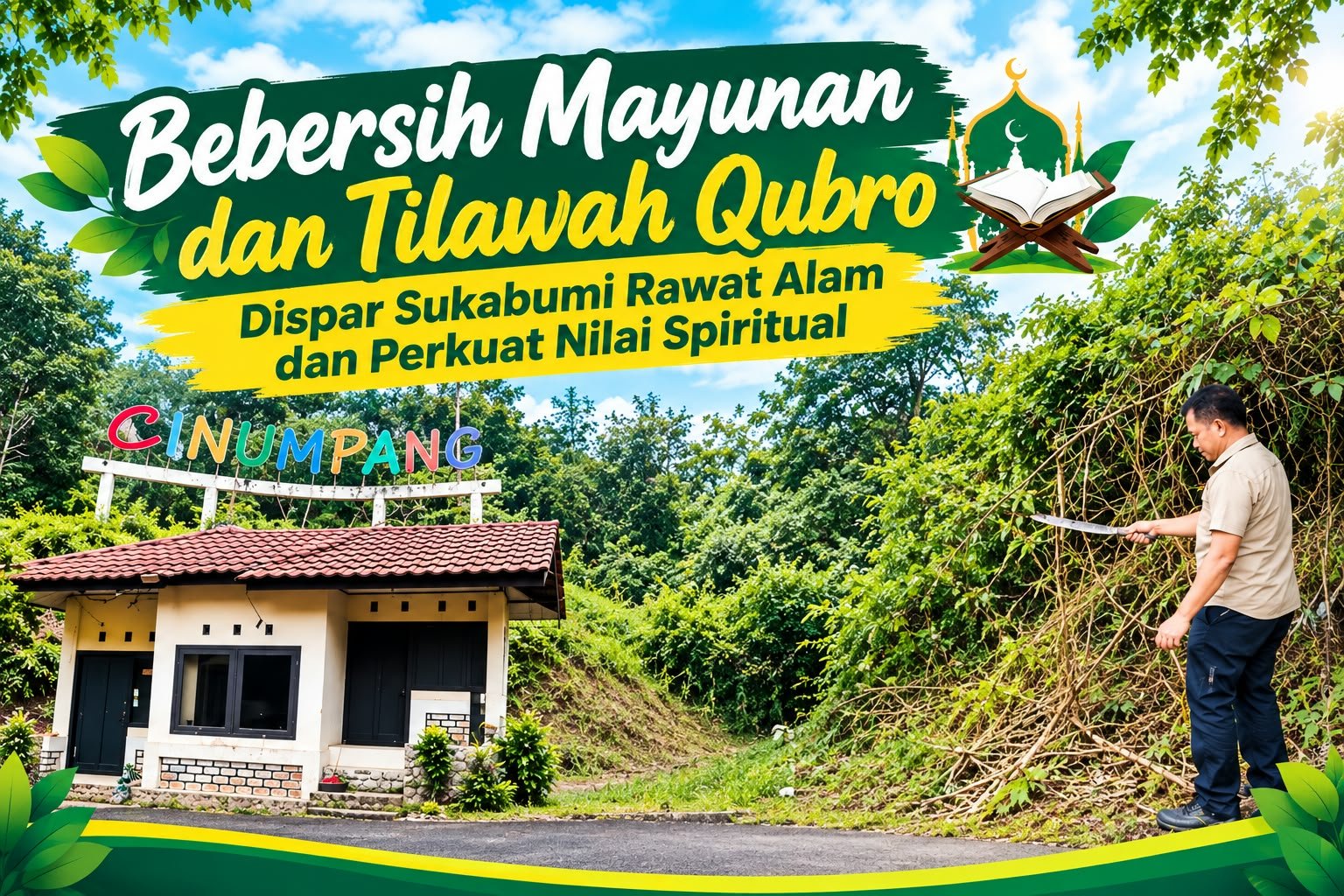 Beberesih di Bumi Perkemahan Cinumpang, Kecamatan Kadudampit, Kabupaten Sukabumi. |Foto: ilustrasi
